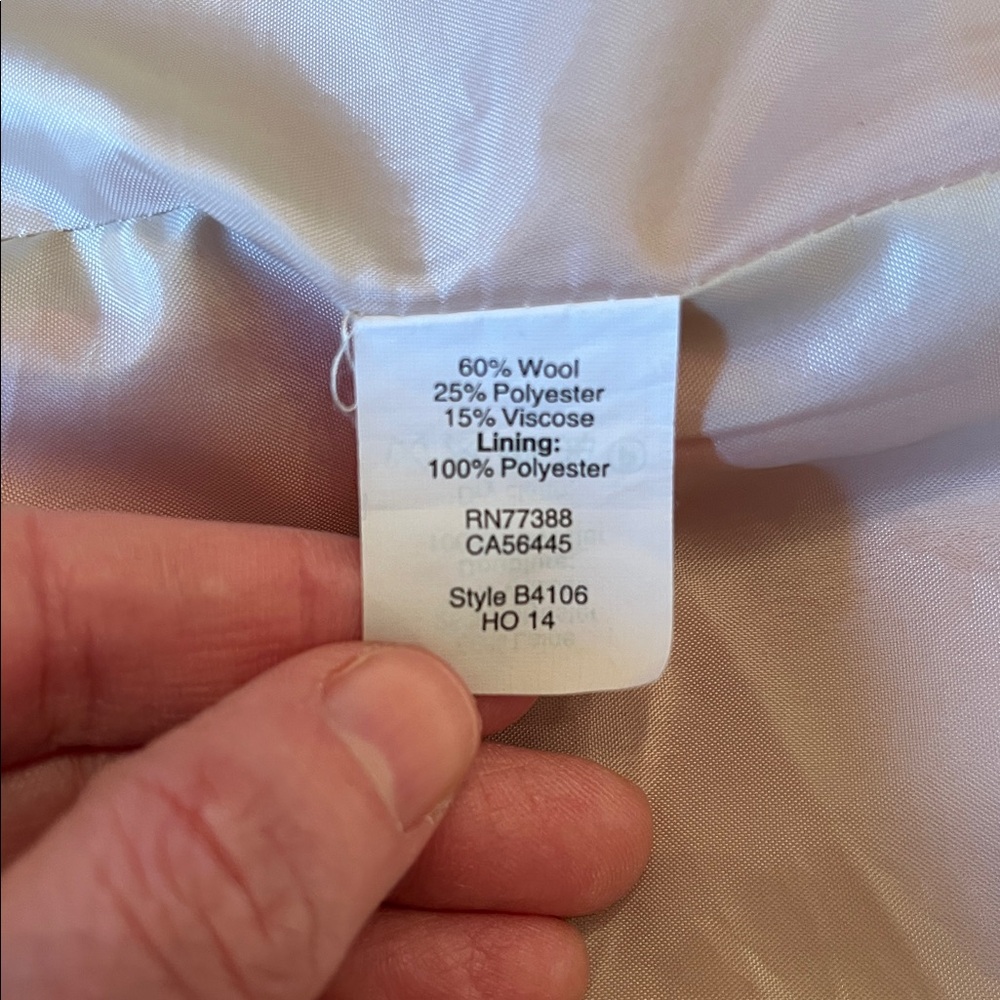 JCrew Coral Ruched Collar Wool Coat.  Size 10.  Great Used Condition. - Picture 9 of 15
